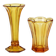 Ensemble de vases en ambre Luxval Américain Art Déco 1935