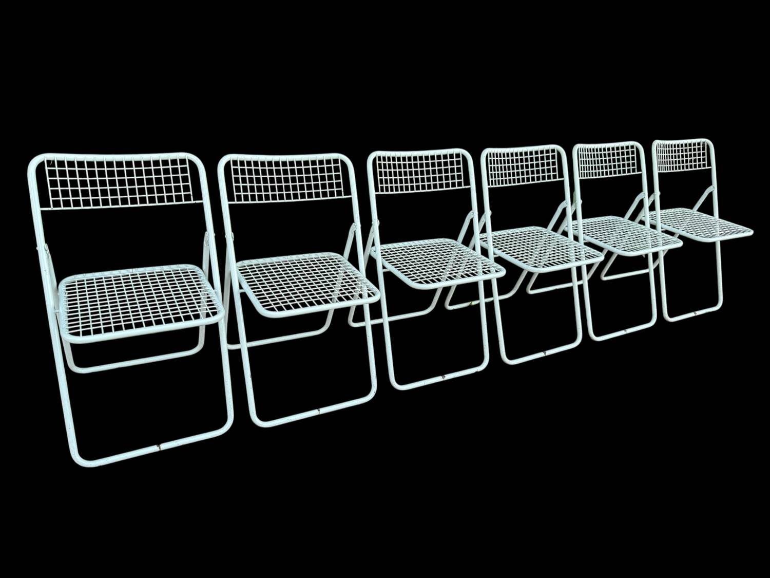 Ted Net Folding Chairs by Niels Gammelgaard for IKEA, 1970s, Set of