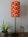 table lamp metal | geometric printed lampshade seventies style