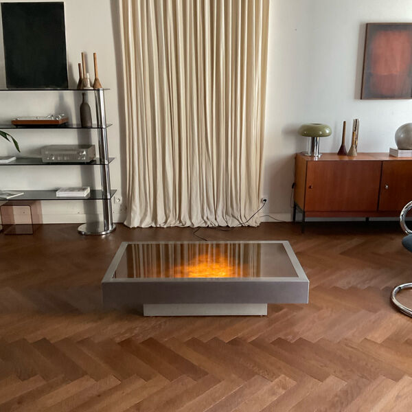 Table basse attribuée à Willy Rizzo – Italie, années 70