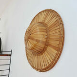 Hat, colonial helmet in bamboo 70s