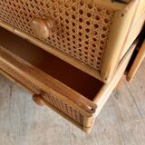 Rattan chest of drawers