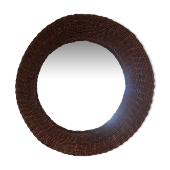 Rattan mirror 1980