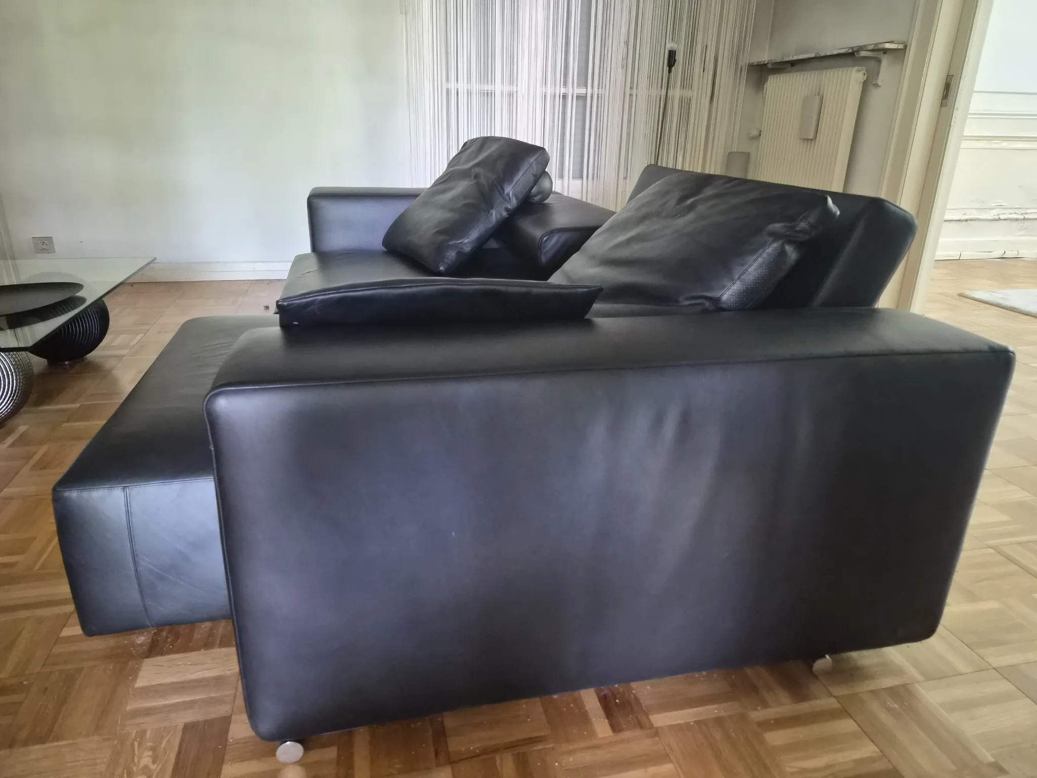 B&B Italia - Andy '13 - Paolo Piva - Sofa design in black natural leather