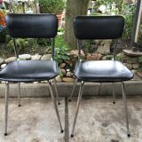 Vintage chrome and leatherette chairs