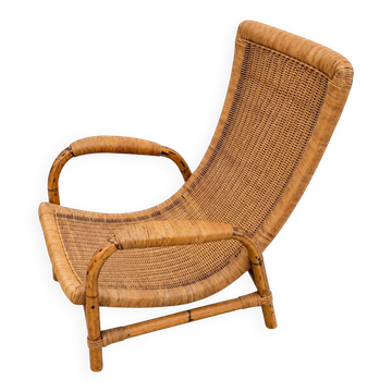 Vintage Rattan Lounge Chair from ARCO, 1960s