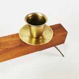 Modernist teak candlestick, Germany, 1960s.