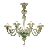 Chandelier contemporain en verre de Murano italien avec détails Rigadin