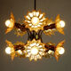 Glass flowers chandelier, 1970
