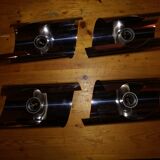 Four 70s chrome wall light