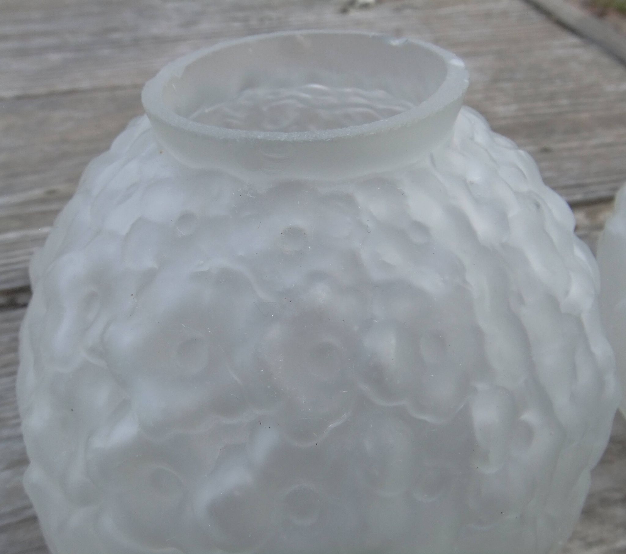 Vase boule art déco paire décor fleurs et feuilles