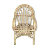 1960/70 vintage children's chair, rattan chair and wicker