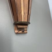 set of 2 copper 25cm Gio Ponti Style Theatre Wall Light Sconces, Italy 1950