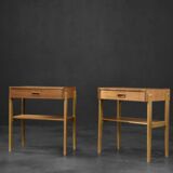 Tables de nuit en teck modernes scandinaves du milieu du siècle dernier, 1960, ensemble de 2
