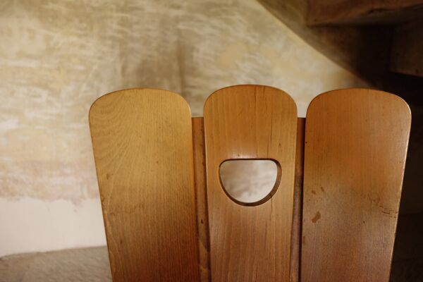 Scandinavian midcentury wooden chairs.