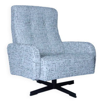 Fauteuil pivotant tissu noir et blanc type de chaise armoire boucle