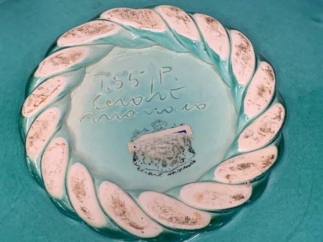 Large ceramic cut dish Monaco Cerart fish