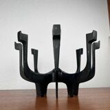 Danish metal candlestick in mid-century style by Gunnar Cyren for Dansk Designs Denmark, 1960s.