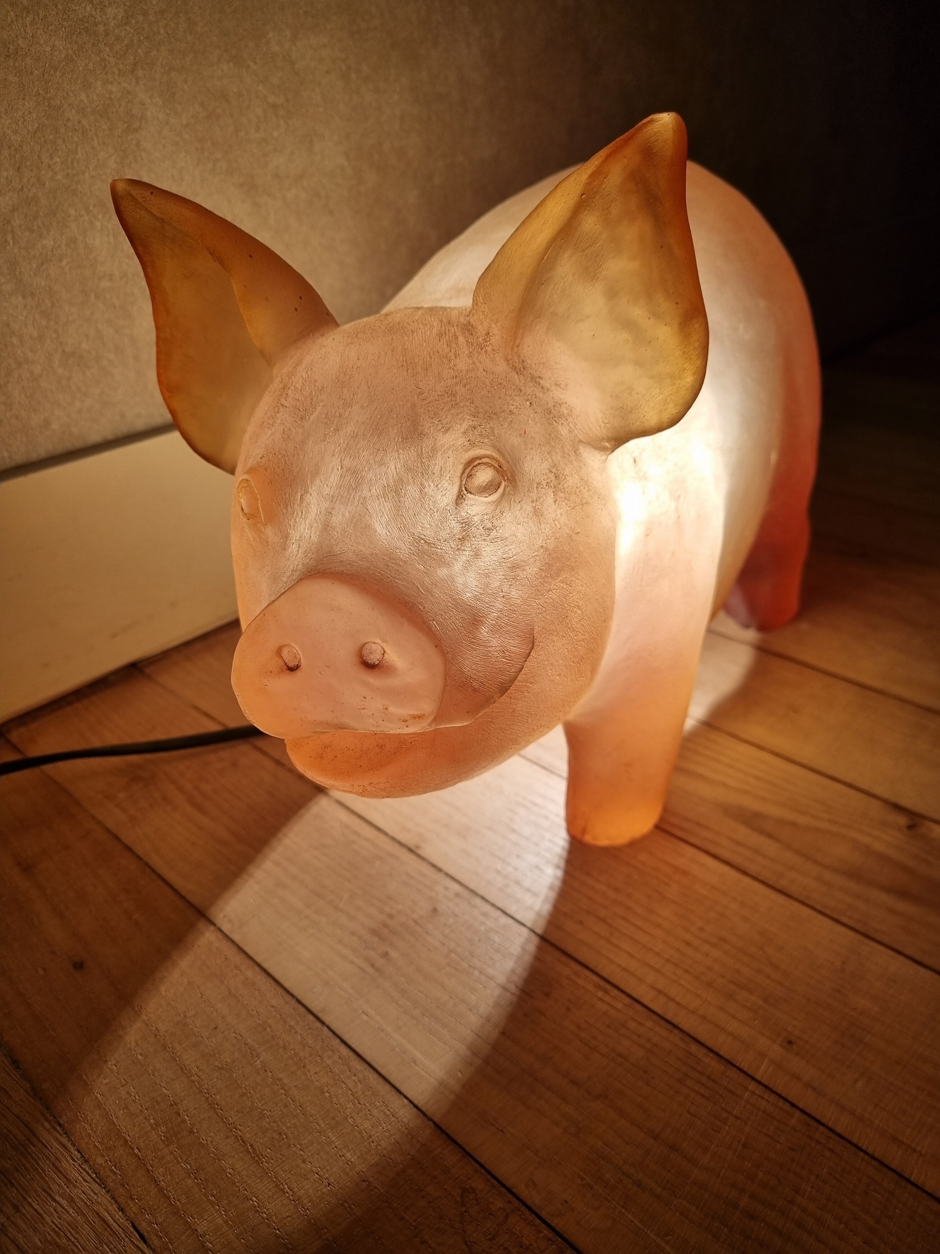 Leuchten pig lamp in resin