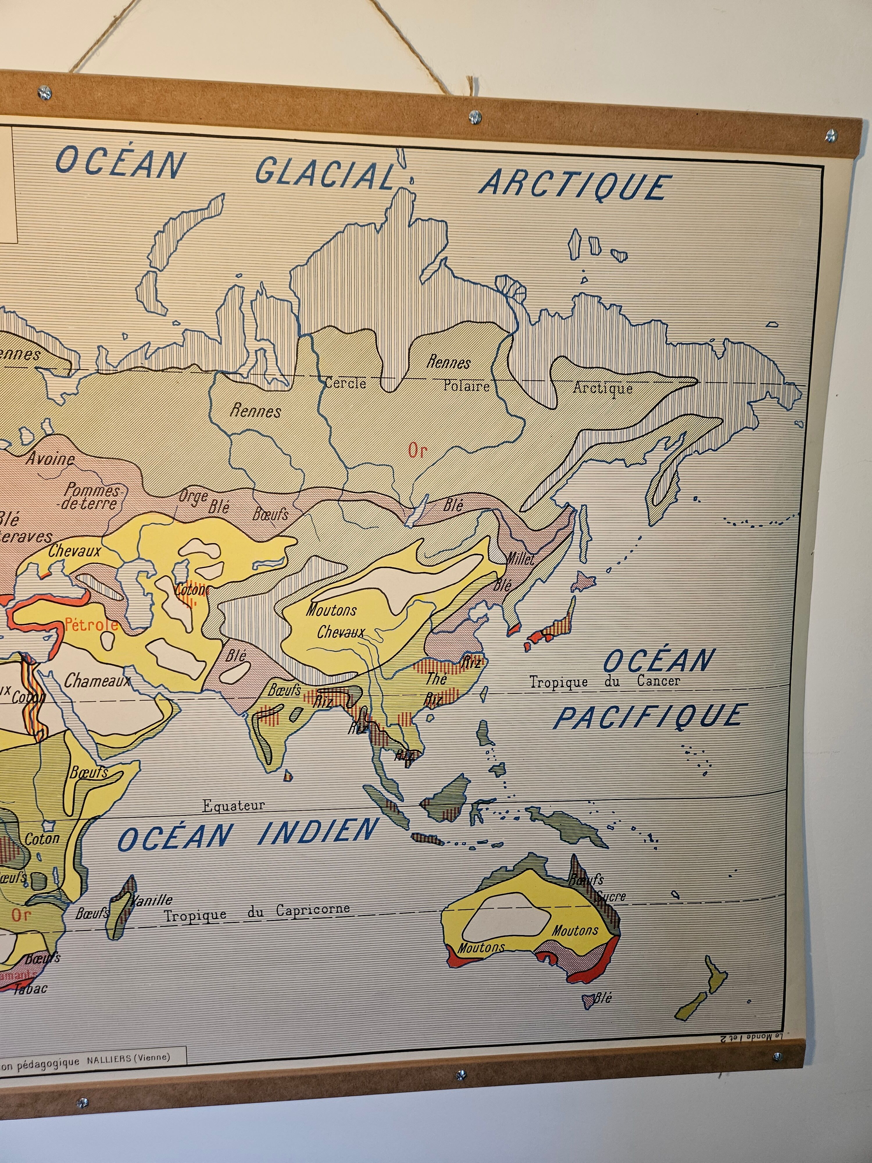 Old geography solar map 1960