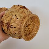 Rattan totem vase