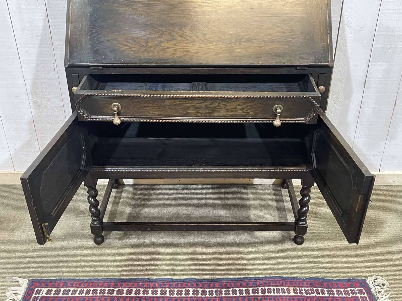 English oak writing desk, early 20th century