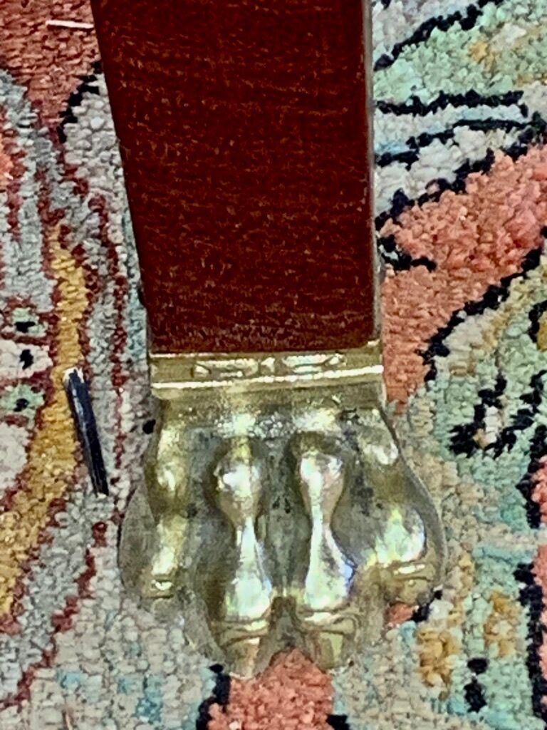 office armchair style empire return from egypt, in mahogany and gilded bronzes
