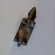 Antique African terracotta candle holder L20cm