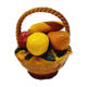 Corbeille de fruits en barbotine