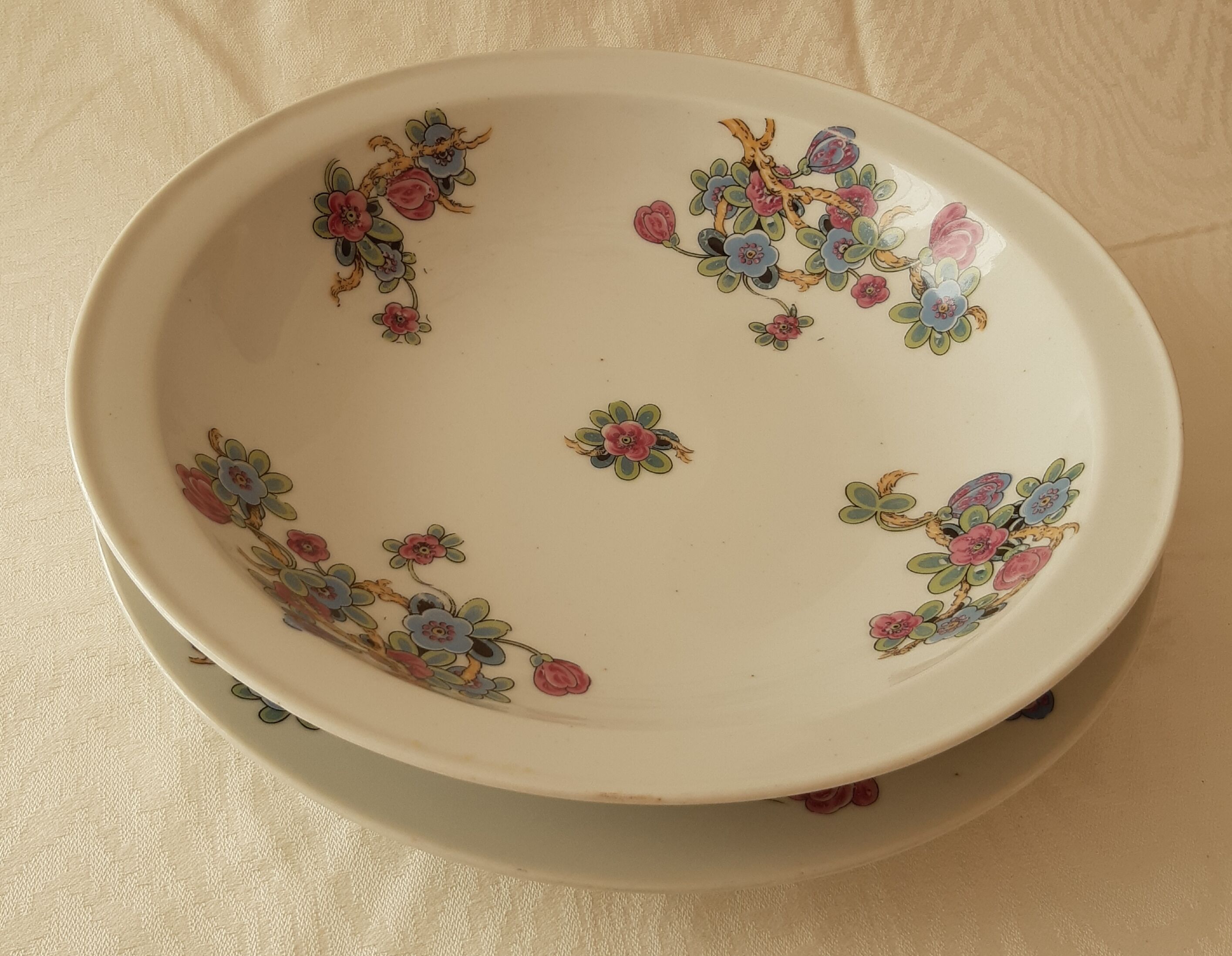 Two old dishes, Art Deco style décor