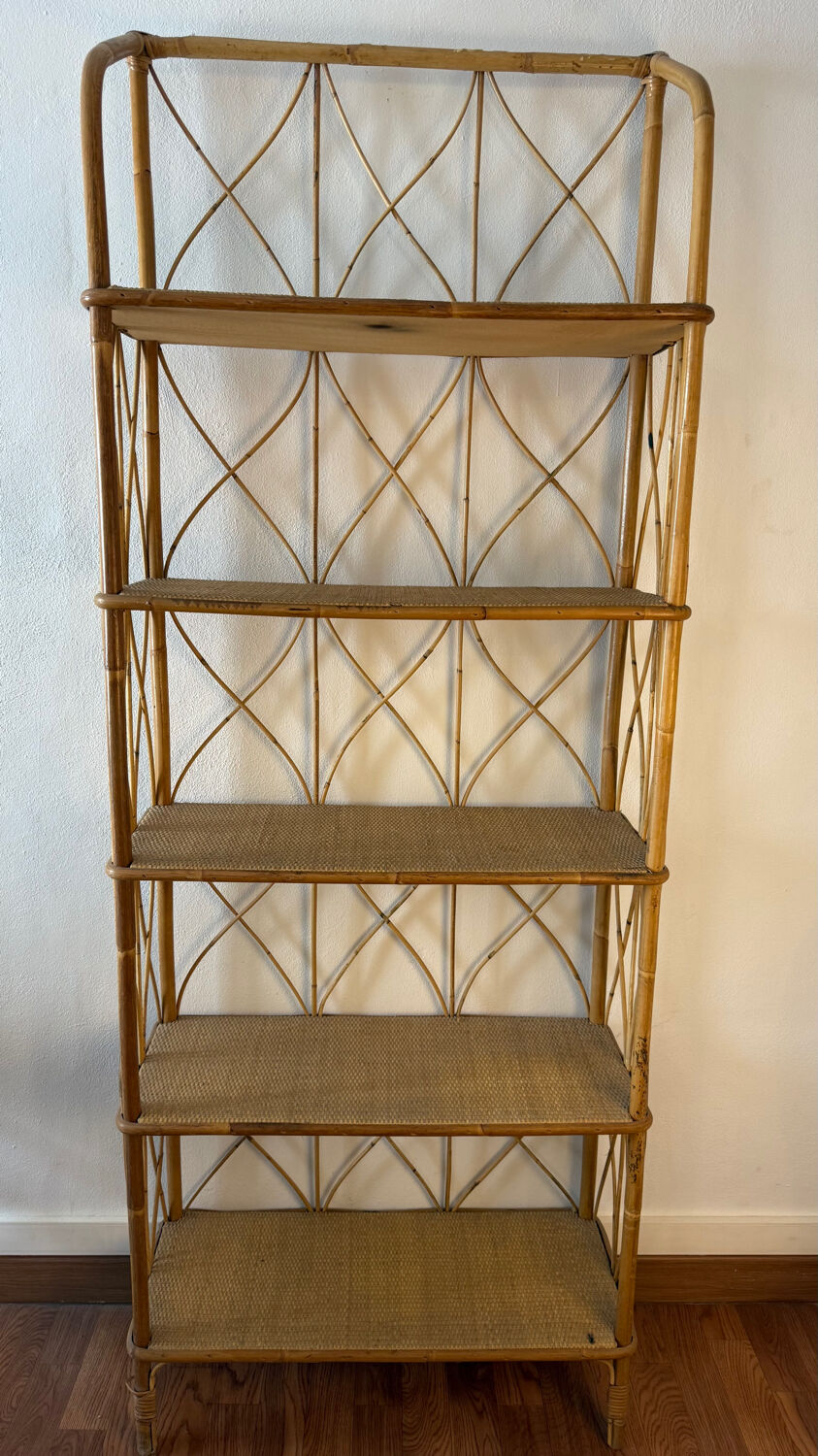 1960s Rattan Shelf France