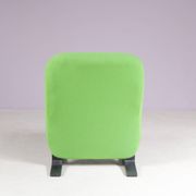 1970s Concorde easy chair green with black base Pierre Paulin for Artifort
