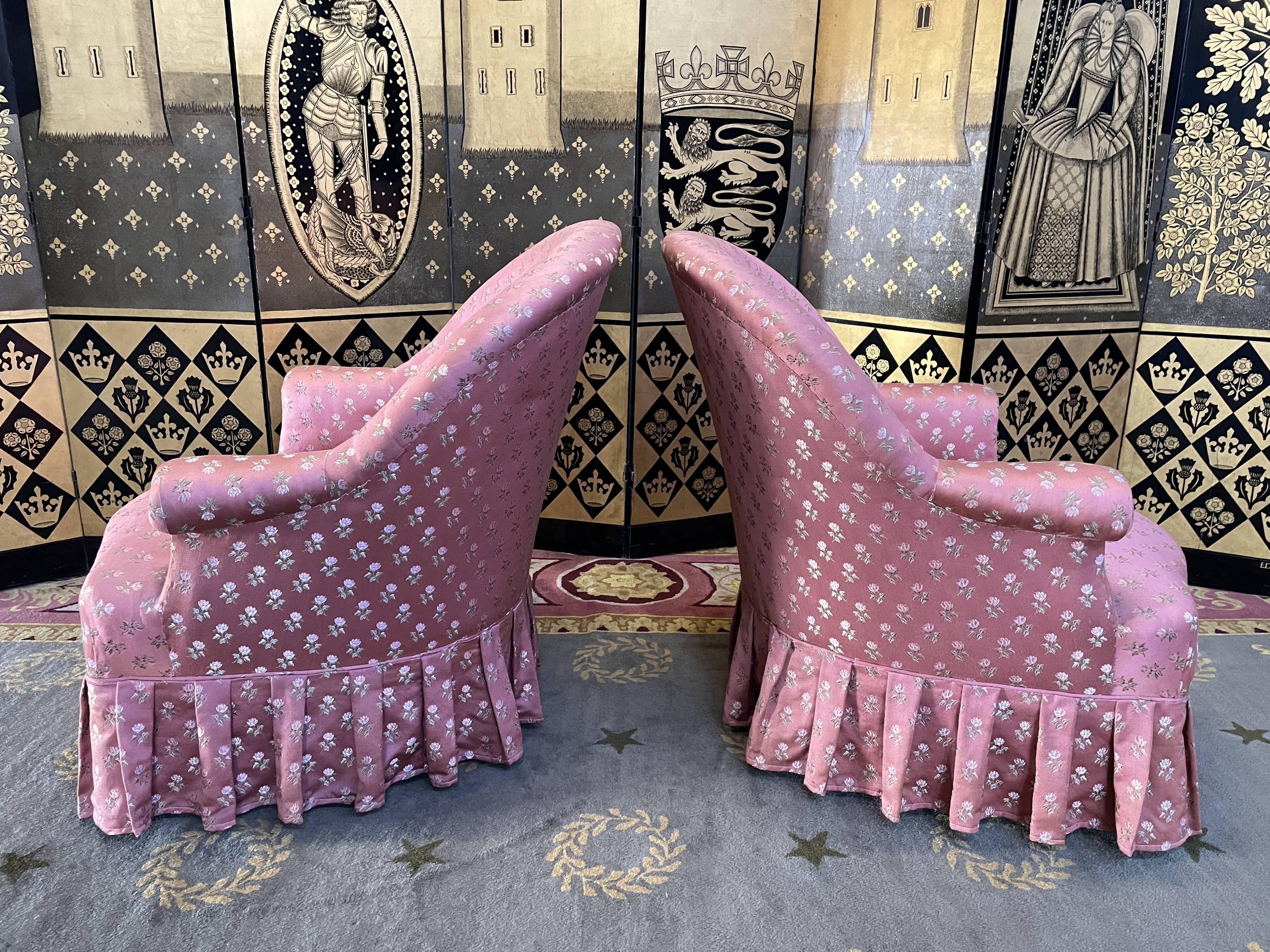 Pair of toad armchairs style Napoleon III