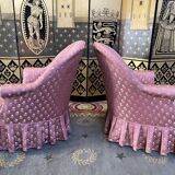Paire de fauteuils crapaud style Napoléon III