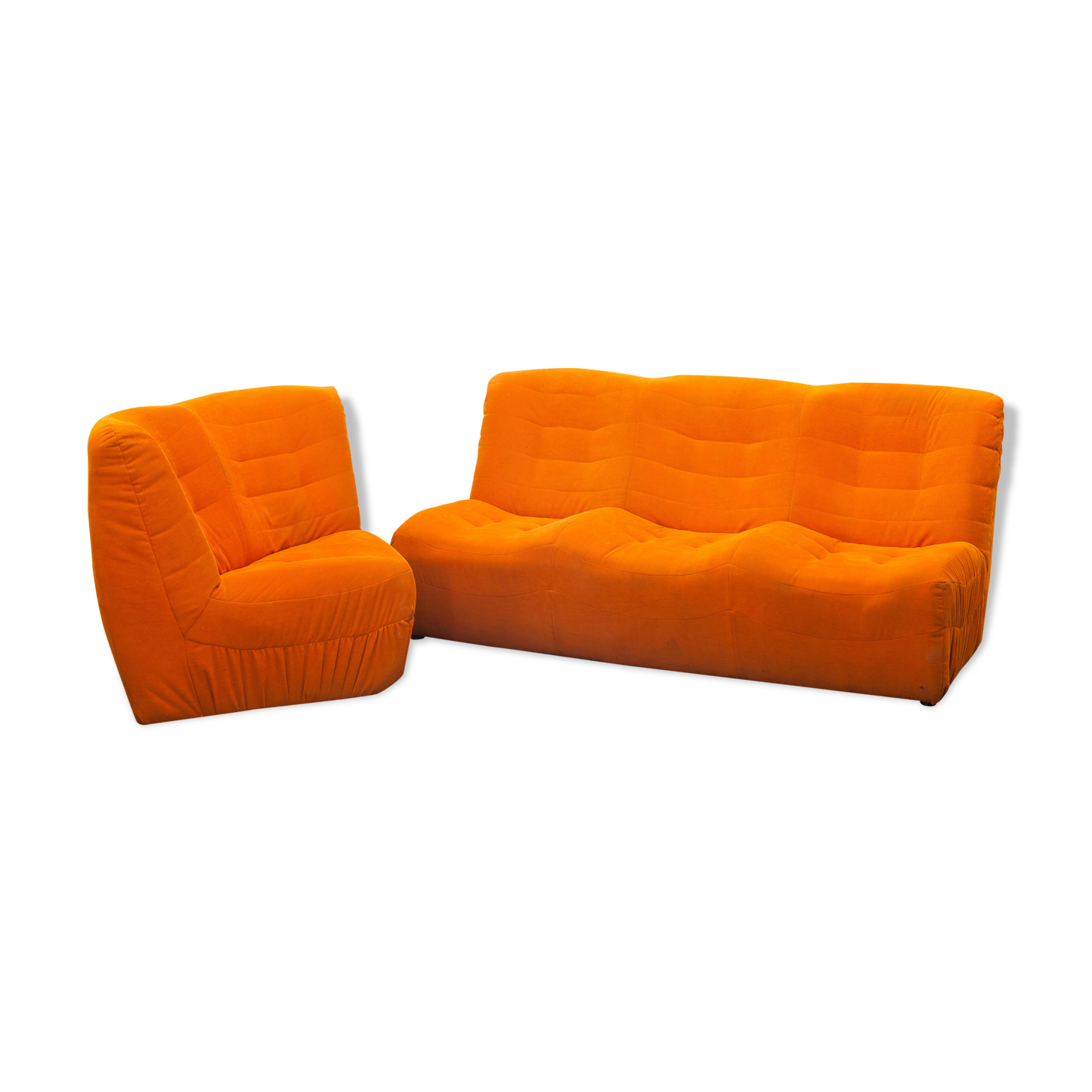 Orange sofa 70'