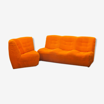 Orange sofa 70'