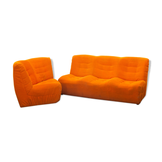 Orange sofa 70'