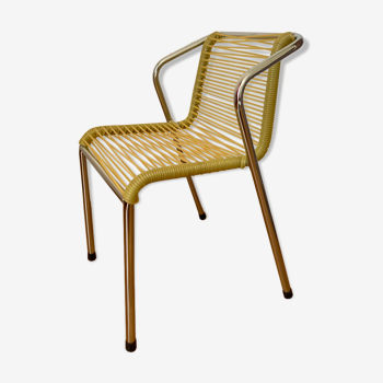 Fauteuil scoubidou enfant années 60