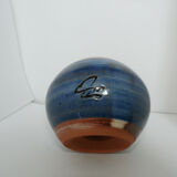 Glazed terracotta ball signed Otto Lindner