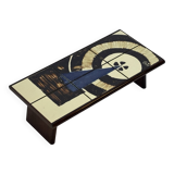 Vintage plant table small side table with rosewood tiles