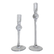 pair of blown glass candlesticks