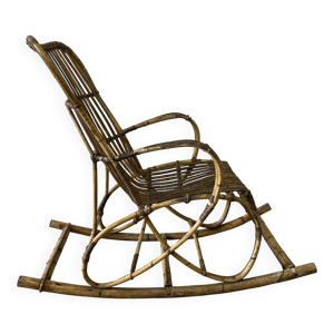 rocking- chair en rotin
