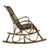 Rocking- chair en rotin vintage