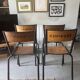 Set of 4 authentic vintage MULLCA school chairs
