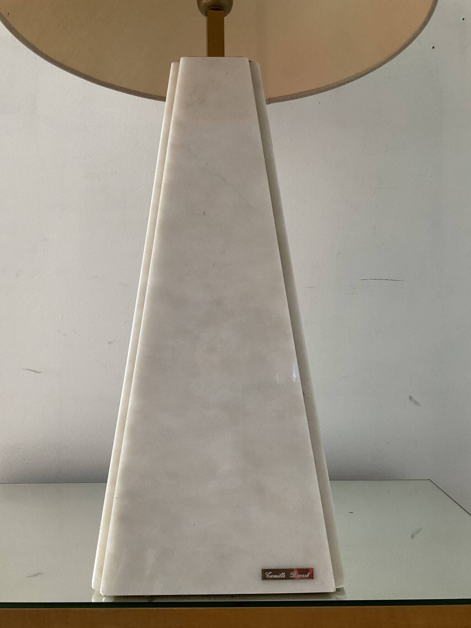 Lamp by Camille Breesch in marble 70s