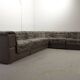 De Sede DS11 Patched Brown Leather Modular Sofa 6 Elements. Germany, 1970s