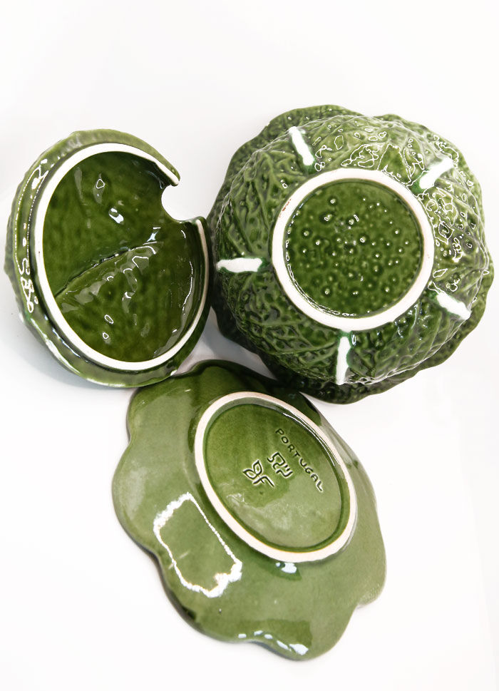 Soup pot of Portugal cabbage leaves in green slurry