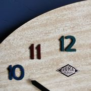 Vintage formica clock silent wall clock painter palette "Jura spruce"