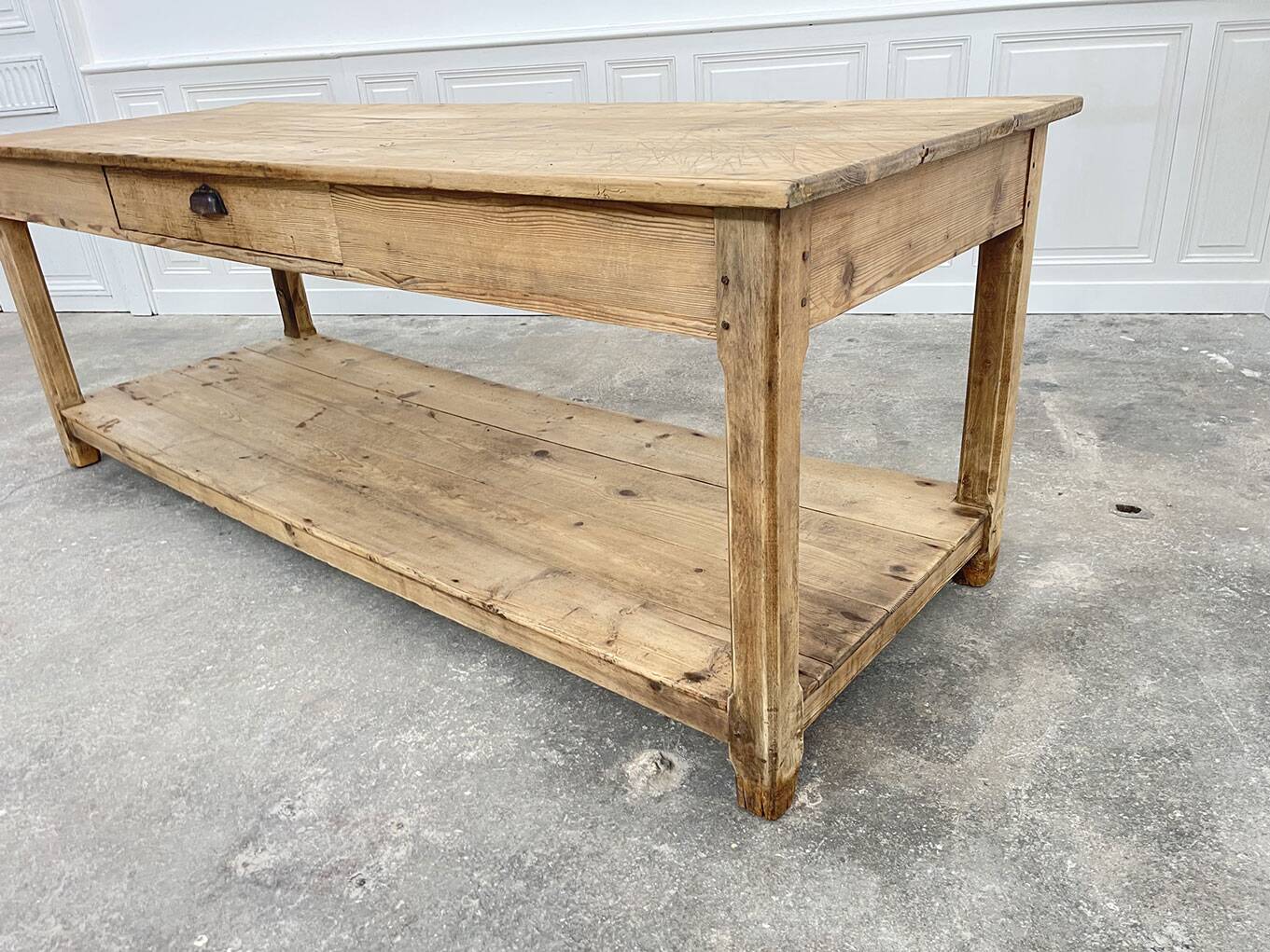 Old pine draper's table