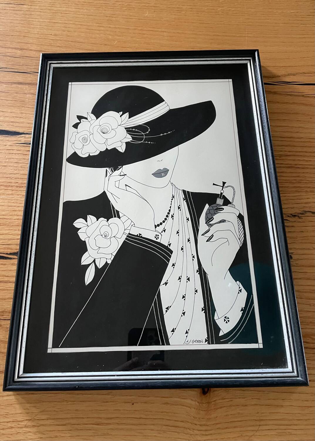 Antique pen and ink art deco fashion designs by ljgreen